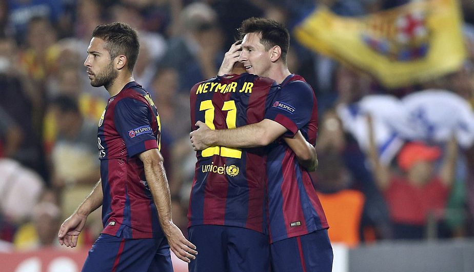 Barcelona venció 3-1 al Ajax con goles de Messi y Neymar por la Champions League. (EFE)