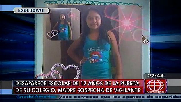 Niña de 12 años desapareció tras salir de su colegio en San Borja. (América Noticias)