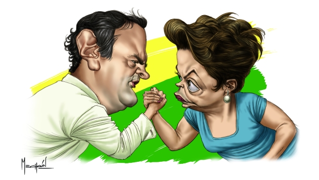 Aécio Neves y Dilma Rousseff disputan voto a voto presidencia de Brasil. (Mechaín)