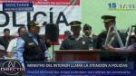 Daniel Urresti reprendió a policías por obras inconclusas en Andahuaylas. (Canal N)