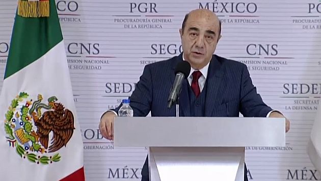 El fiscal general, Jesús Murillo Karam, realizó el anuncio en una conferencia de prensa. (Captura Youtube)