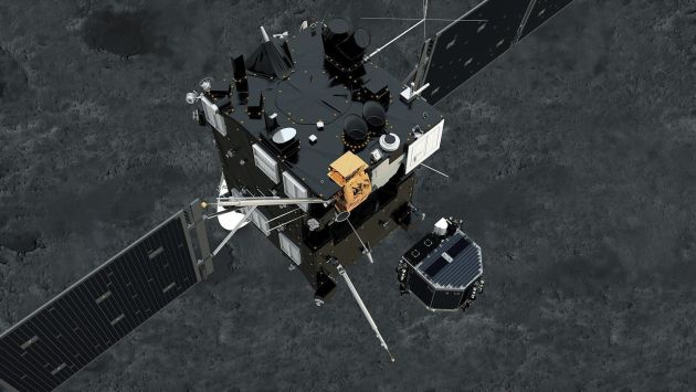 Philae se separó de sonda Rosetta y se posó sobre cometa. (EFE)