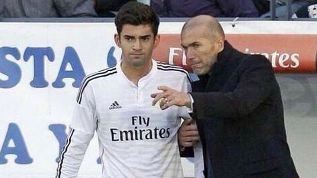 Enzo Zidane, hijo de Zinedine Zidane, debutó con el Real Madrid Castilla. (Reuters)