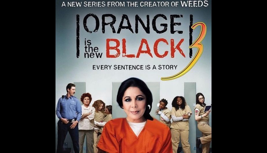 Isabel Pantoja como protagonista de la nueva temporada de Orange is the New Black. (Twitter)