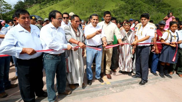 Ollanta Humala inauguró puentes en Oxapampa, Pasco. (Difusión)