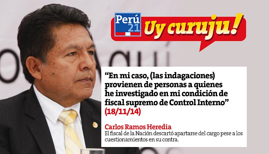 Fiscal de la Nación, Carlos Ramos Heredia, descartó apartarse del cargo. (Perú21)