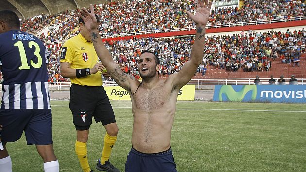 Mauro Guevgeozián anotó un doblete ante Melgar. (Omar Cruz)