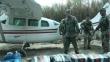 Junín: Incautan avioneta boliviana con 500 kilos de cocaína en el Vraem