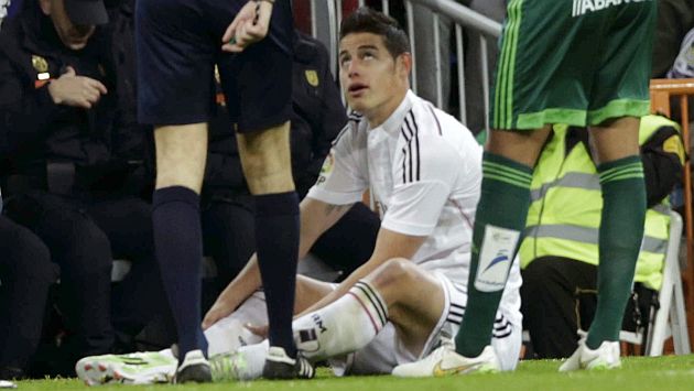 James Rodríguez sufrió lesión el sábado ante Celta de Vigo. (EFE)