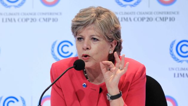 La secretaria ejecutiva de la Cepal, Alicia Bárcena, dio cuenta del informe en la Cumbre del Cambio Climático COP20. (EFE)