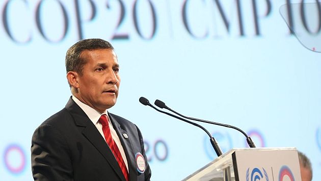 Ollanta Humala busca que la COP20 sea reconocida mundialmente. (Andina)