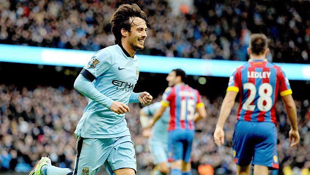 David Silva anotó dos goles en la victoria de Manchester City sobre Crystal Palace. (EFE/Youtube)