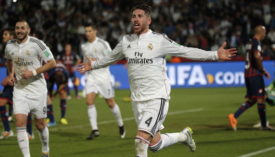 Sergio Ramos marcó el gol del Real Madrid en el primer tiempo. (AP)