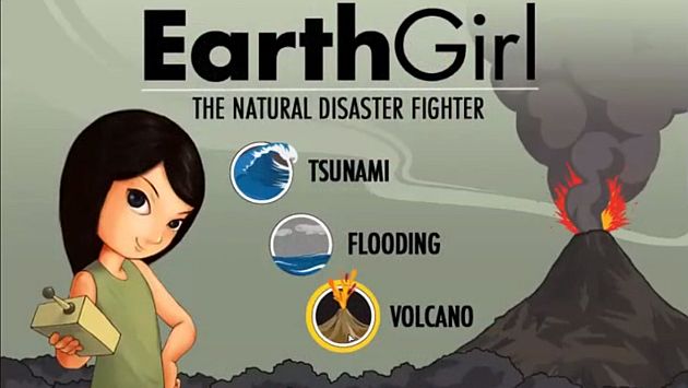 Videojuego ‘Niña Tierra 2’ enseña cómo actuar durante un tsunami. (Kerlow.com)