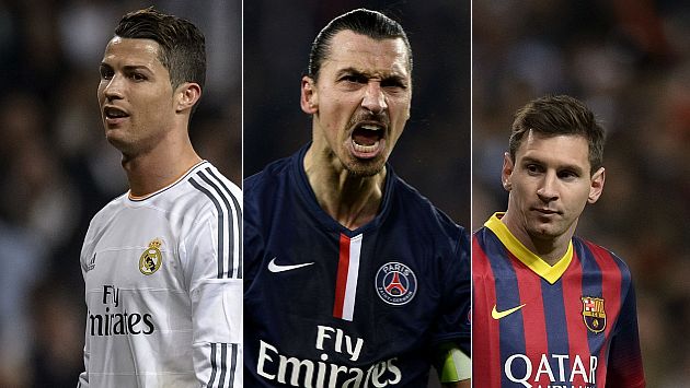 Lionel Messi o Cristiano Ronaldo serían algunas de las posibilidades para reemplazar a Ibrahimovic en el PSG. (AFP)