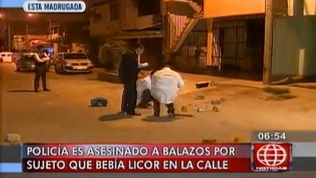 Policía fue asesinado por sujetos que bebían licor en Villa El Salvador. (Captura de TV)