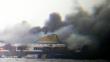 Ferry con 478 personas a bordo se incendió en las costas de Italia y Grecia
