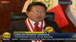 Carlos Ramos Heredia fue suspendido de sus funciones por seis meses. (RPP TV)