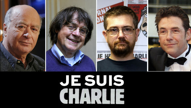 Estos son los reconocidos dibujantes de Charlie Hebdo que perdieron la vida en el atentado del 7 de enero. (Fuente: AFP)