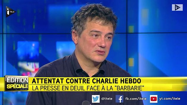 Patrick Pelloux, el cronista de Charlie Hebdo. (Captura de YouTube)