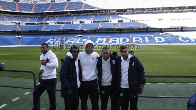 Los jugadores de Alianza Lima se tomaron muchas fotos en el Santiago Bernabéu. (Alianza Lima)