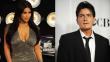 Kim Kardashian fue insultada por Charlie Sheen en Twitter