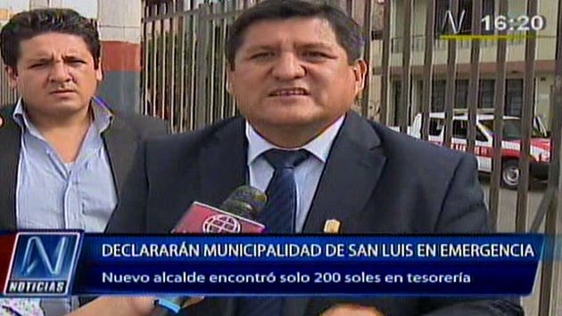 Alcalde de San Luis señaló que su distrito está en emergencia. (Canal N)