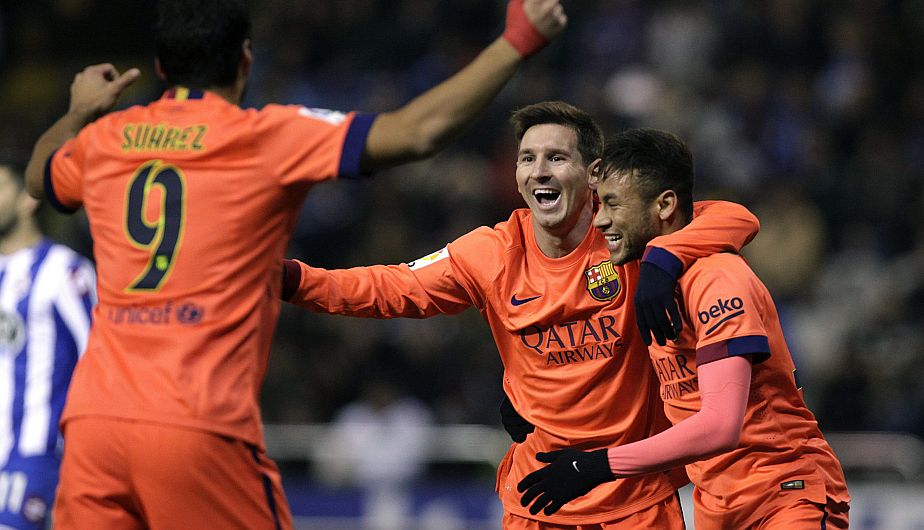 Lionel Messi marcó triplete en victoria de Barcelona. (EFE)