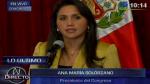 Ana María Solórzano dijo que el Congreso será vigilante sobre estas denuncias de reglaje. (Canal N)