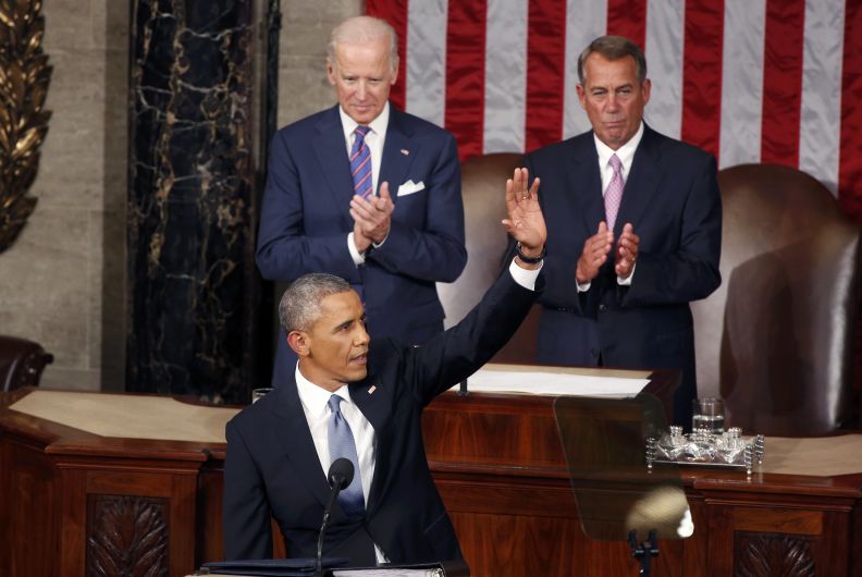 Barack Obama se presentó ante el Congreso de los Estados Unidos. (Reuters)