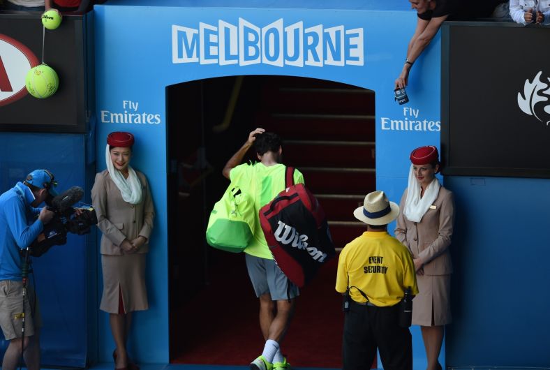 Roger Federer se despidió del Abierto de Australia. (AFP)