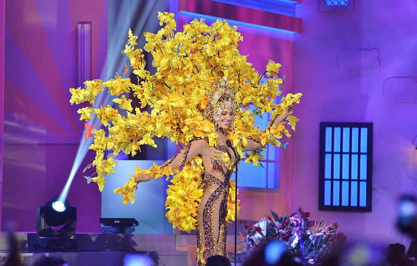 Miss Venezuela se ganó el aplauso en el concurso de Miss Universo. (EFE)