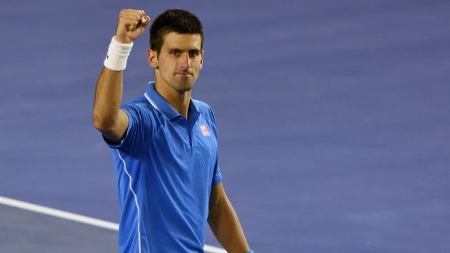 Novak Djokovic venció en tres sets al canadiense Milos Raonic. (AFP) 