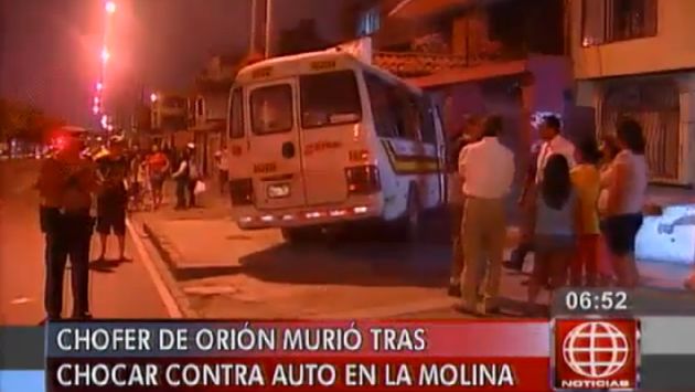 Chofer de una cúster de Orión murió en un choque en La Molina. (América Noticias)