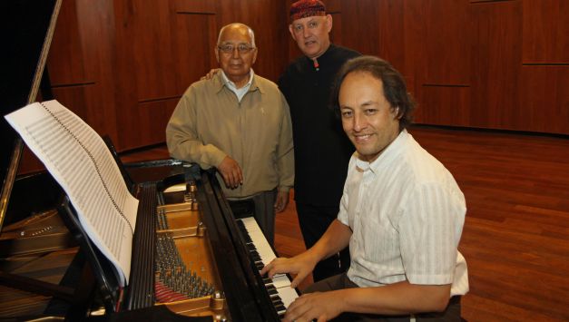 Tres grandes. Raúl García Zárate, Manuel Miranda y Fernando Valcárcel. (ICPNA)