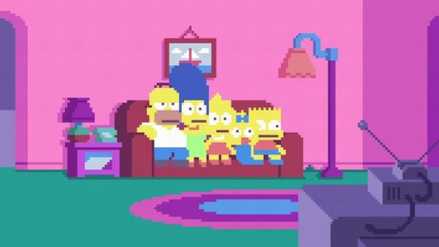 Intro de ‘Los Simpson’ fue recreado en versión píxel art. (Captura/YouTube simpsons pixels)