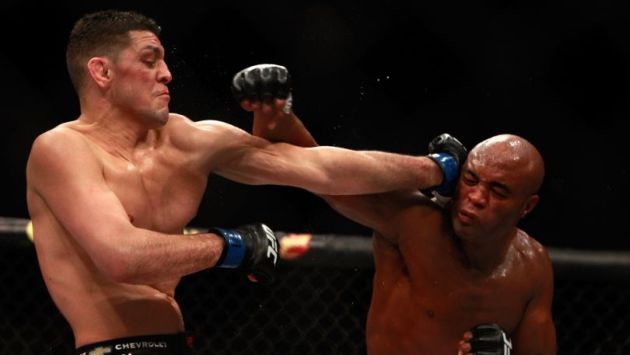 Aún se deconocen las sanciones que dará la UFC a Anderson Silva y Nick Díaz. (AFP)