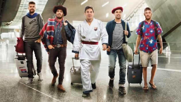 Lionel Messi y otros jugadores del Barcelona aparecen en divertido comercial de Qatar Airways. (FC Barcelona en YouTube)