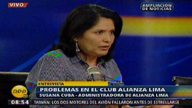 Susana Cuba defendió el trabajo de Guillermo Sanguinetti en 2014. (RPP TV)