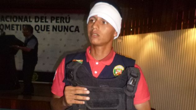 Suboficial Juan Huapaya resultó herido en el Callao. (USI)