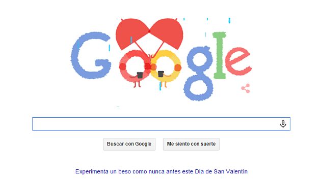 Gigante de Internet muestra hasta 5 doodles por San Valentín. (Google)
