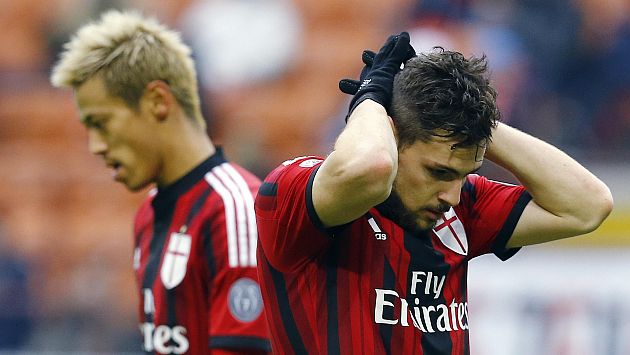 AC Milan terminó pidiendo el final del partido. (Reuters)