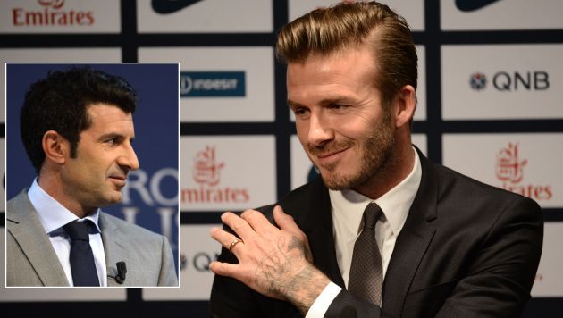 David Beckham, ex compañero de Figo en el Madrid, considera que el portugués es 