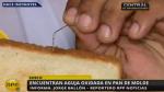 Así se halló el alfiler oxidado en pan de molde. (RPP TV)