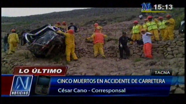 Caída de camioneta a abismo en Tacna dejó cinco muertos y dos heridos. (Canal N)