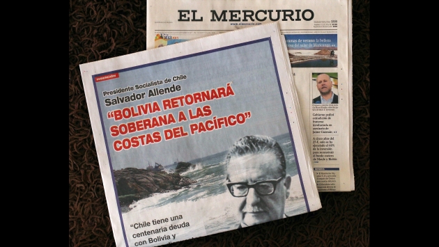 Aviso boliviano en El Mercurio. (EFE)