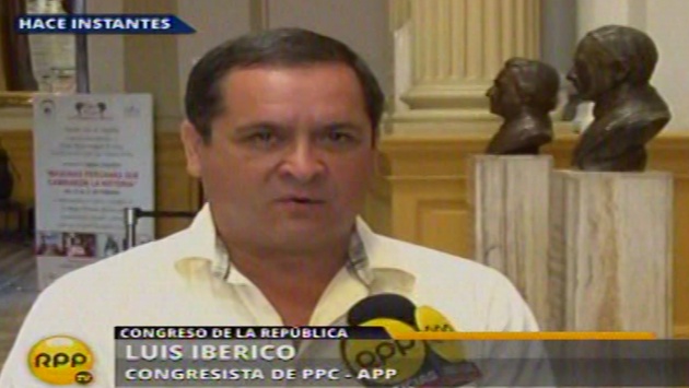 Luis Iberico calificó de grave la denuncia de Pedro Santos. (RPP)