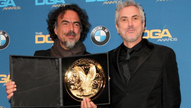 El mexicano Alfonso Cuarón felicitó a su compatriota por el triunfo en los premios Oscar. (AFP)