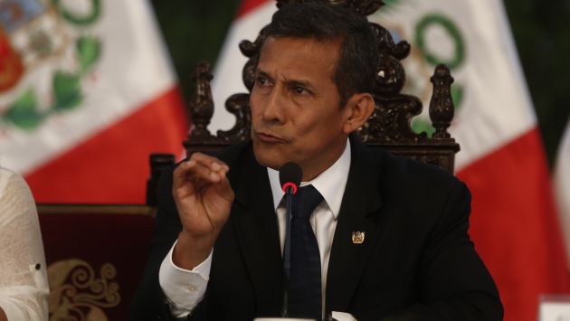 Ollanta Humala declaró a la prensa desde Ate Vitarte. (Roberto Cáceres)