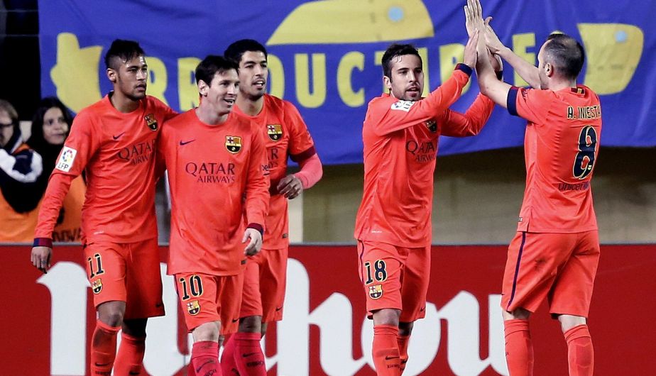 Barcelona venció 3-1 al Villarreal y disputará título de la Copa del Rey. (EFE)